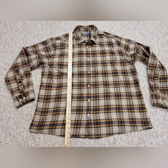 Plaid Men's Shirt in Brown and Tan - Picture 7 of 12